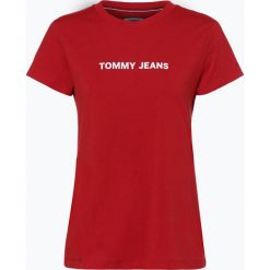 Tommy Jeans - T-shirt damski, czerwony. Czerwone t-shirty damskie Tommy Jeans, m, z jeansu. Za 99,95 zł.