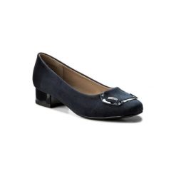 CLARA BARSON W17SS707-2. Niebieskie półbuty damskie Clara Barson, bez wzorów, z materiału, bez obcasa, bez zapięcia. Za 79,99 zł.