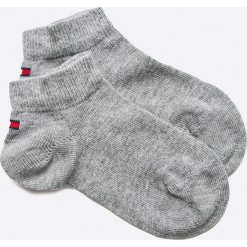 Tommy Hilfiger - Skarpetki dziecięce (2-pack). Szare skarpetki dziewczęce TOMMY HILFIGER, bez wzorów, z elastanu. Za 39,90 zł.