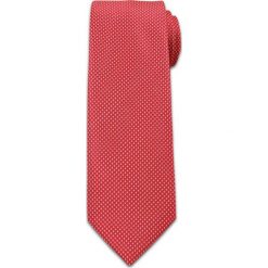 Wyrazisty Krawat Męski w Drobny Wzorek -6,5cm- Chattier, Bladoczerwony KRCH0927. Czerwone krawaty męskie Chattier, bez wzorów, z tkaniny, eleganckie. Za 40,00 zł.