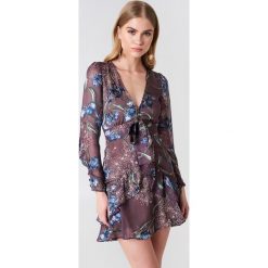 Sukienki: For Love & Lemons Sukienka Cleo Floral Party – Purple,Multicolor
