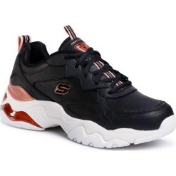 Sneakersy SKECHERS - Golden Rules 149088/BKRG Black/Rose Gold. Czarne półbuty damskie Skechers, ze skóry ekologicznej. W wyprzedaży za 299,00 zł.