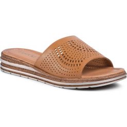 Klapki LASOCKI - RST-2208-01 Yellow. Pomarańczowe klapki damskie Lasocki, bez wzorów, ze skóry, bez obcasa. Za 119,99 zł.