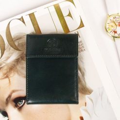 Skórzane etui na karty, dokumenty KRENIG Classic 12034 zielone - zielony. Zielone etui męskie Krenig, ze skóry. Za 77,99 zł.