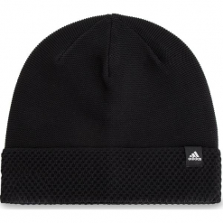 Czapka adidas - W Beanie CY6008 Black/Black/White. Czarne czapki męskie Adidas, z materiału. Za 99,95 zł.