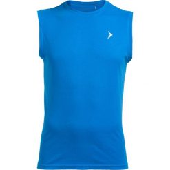 Koszulka bez rękawów męska TSM600 - niebieski - Outhorn. Niebieskie t-shirty męskie marki Outhorn, na lato, m, bez wzorów, z bawełny, bez kołnierzyka. W wyprzedaży za 19,99 zł.