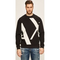 Armani Exchange - Bluza. Czarne bluzy męskie Armani Exchange, s, z nadrukiem, z elastanu, z okrągłym kołnierzem, bez rękawów, bez kaptura. Za 479,90 zł.