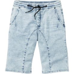 Bermudy z dzianiny dresowej w optyce dżinsu Regular Fit bonprix niebieski "used". Niebieskie spodenki i szorty męskie bonprix, m, bez wzorów, z dzianiny. Za 124,99 zł.