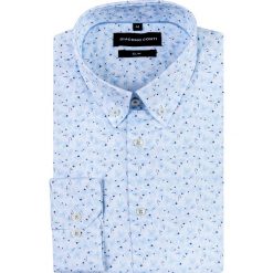 Koszula SIMONE KDBS000604. Niebieskie koszule męskie Giacomo Conti, m, bez wzorów, z bawełny, button down, z długim rękawem. Za 199,00 zł.