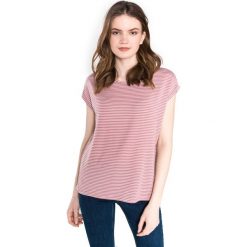 Vero Moda Ava Plain Koszulka Różowy Biały. Różowe koszulki damskie Vero Moda, xs, w paski, z elastanu, bez kołnierzyka. Za 75,95 zł.