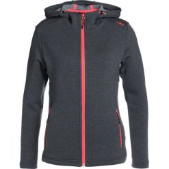 Kurtki sportowe damskie: CMP WOMAN FIX HOOD JACKET Kurtka z polaru piombo mel/red fluo