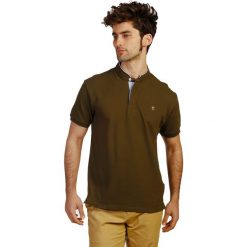 Koszulka polo w kolorze brązowym. Pomarańczowe koszulki męskie The Time of Bocha, m, bez wzorów, polo, bez rękawów. W wyprzedaży za 89,95 zł.
