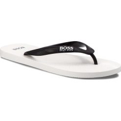 Japonki BOSS - Wave 50388498 10208295 01 White. Czarne klapki męskie Boss, bez wzorów, z tworzywa sztucznego. W wyprzedaży za 139,00 zł.