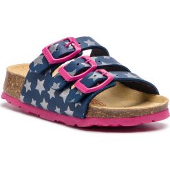 Klapki SUPERFIT - 8-00113-84 M Blau. Niebieskie sandały dziewczęce Superfit, ze skóry ekologicznej, bez zapięcia. Za 119,00 zł.
