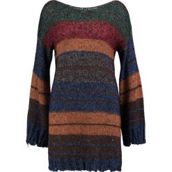 Swetry klasyczne damskie: Sisley Sweter green/orange