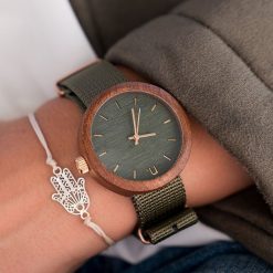 Drewniany zegarek damski new hoop 38 mm n061. Brązowe zegarki damskie Pakamera. Za 374,00 zł.