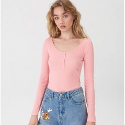 Bluzka basic - Pomarańczowy. Pomarańczowe bluzki damskie House, xl, bez wzorów, bez kołnierzyka, bez rękawów. W wyprzedaży za 19,99 zł.
