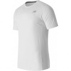 New Balance MT53061WT. Szare t-shirty męskie marki New Balance, m, z materiału, do biegania. Za 99,99 zł.