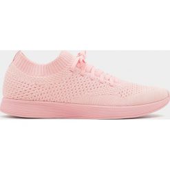 Buty sportowe męskie: Różowe buty sportowe z elastycznego materiału