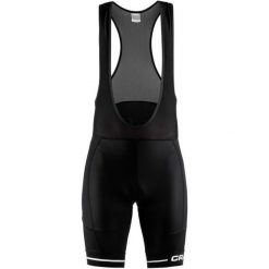 Craft Spodenki Rowerowe Męskie Rise Bib, Czarno-Biały Xl. Czarne spodenki sportowe męskie Craft, s, bez wzorów, z materiału, klasyczne, na fitness i siłownię. W wyprzedaży za 199,00 zł.