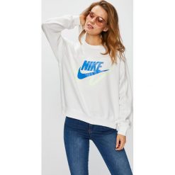 Nike Sportswear - Bluza. Białe bluzy damskie Nike Sportswear, s, z nadrukiem, z bawełny, bez rękawów, bez kaptura. W wyprzedaży za 219,90 zł.