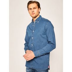 Koszula TOMMY HILFIGER Organic Stretch Denim MW0MW12799. Niebieskie koszule męskie TOMMY HILFIGER, m, bez wzorów, z elastanu, casualowe, bez kołnierzyka, bez rękawów. W wyprzedaży za 269,00 zł.