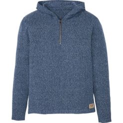 Sweter z kapturem bonprix niebieski melanż. Niebieskie swetry męskie bonprix, s, z aplikacjami, ze skóry, z kapturem, z kapturem. Za 109,99 zł.