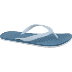 Niebieskie Klapki Under Armour Atlantic Dune W 1252540-404. Niebieskie klapki damskie Under Armour, w paski, z materiału, bez obcasa. W wyprzedaży za 117,88 zł.