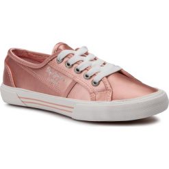 Tenisówki PEPE JEANS - Aberlady Smart PLS30816 Petal 312. Różowe półbuty damskie Pepe Jeans, bez wzorów, z jeansu, bez zapięcia. W wyprzedaży za 119,00 zł.