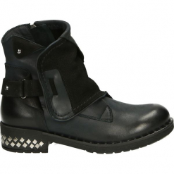Botki - 0703327120 BL. Czarne botki damskie skórzane Venezia. Za 429,00 zł.