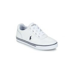Buty Dziecko Polo Ralph Lauren HANFORD. Białe trampki dziewczęce Polo Ralph Lauren, bez wzorów, bez zapięcia. Za 399,00 zł.