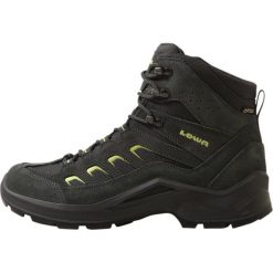 Lowa SESTO GTX MID Buty trekkingowe anthrazit/limone. Szare buty sportowe męskie marki Lowa, ze skóry, bez zapięcia, outdoorowe. Za 699,00 zł.