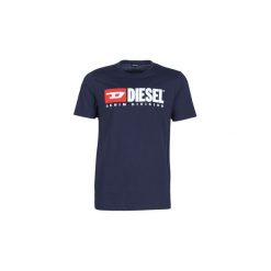 T-shirty z krótkim rękawem Diesel T JUST DIVISION. Niebieskie t-shirty męskie Diesel, s, bez wzorów, bez kołnierzyka, krótkie. Za 259,00 zł.