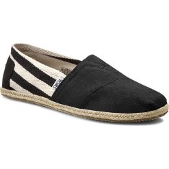 Espadryle TOMS - Classic 10005414 Black Stripe. Czarne espadryle męskie marki Toms, ze skóry. W wyprzedaży za 169,00 zł.