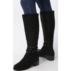 Czarne Kozaki Senior Shawl. Czarne kozaki damskie Born2be, bez obcasa, na płaskiej podeszwie, bez zapięcia. W wyprzedaży za 79,99 zł.