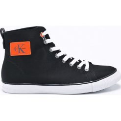 Calvin Klein Jeans - Trampki. Czarne trampki męskie marki Calvin Klein Jeans, bez wzorów, z jeansu, na sznurówki. W wyprzedaży za 329,90 zł.