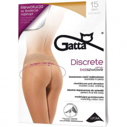 Gatta - Rajstopy Discrete 15 DEN. Żółte rajstopy damskie Gatta, bez wzorów. Za 27,90 zł.