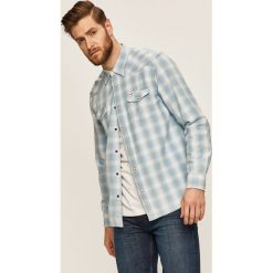 Wrangler - Koszula. Niebieskie koszule męskie Wrangler, s, bez wzorów, z bawełny, klasyczne, z klasycznym kołnierzykiem, z długim rękawem. W wyprzedaży za 179,90 zł.