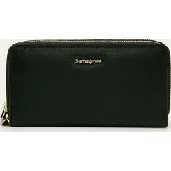 Samsonite - Portfel skórzany. Czarne portfele damskie Samsonite, bez wzorów, z bawełny. Za 389,90 zł.
