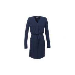 Sukienki krótkie Tommy Hilfiger JAHIA. Niebieskie sukienki mini marki TOMMY HILFIGER, xs, z krótkim rękawem. Za 527,20 zł.