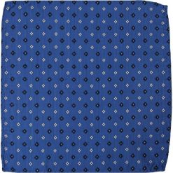 Elegancka, Męska Poszetka - ALTIES - Kolor Niebieski, Wzór POSZALTTANIA0159. Niebieskie poszetki męskie Alties, bez wzorów, z materiału, eleganckie. Za 16,90 zł.