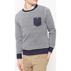 Bluza z okrągłym dekoltem. Szare bluzy męskie marki La Redoute Collections, s, z bawełny, biznesowe, z okrągłym kołnierzem. Za 126,38 zł.