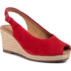 Espadryle GABOR - 46.580.48 Flame (Jute). Czerwone espadryle damskie Gabor, bez wzorów, ze skóry, bez obcasa, na obcasie. Za 449,00 zł.