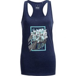 Top damski TSD603 - denim melanż - Outhorn. Koszulki damskie Outhorn, bez wzorów, z poliesteru, bez kołnierzyka, bez rękawów. W wyprzedaży za 24,99 zł.