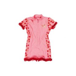 Playshoes Girls Kombinezon kapielowy Truskawka kolor czerwony. Czerwone kombinezony niemowlęce marki Playshoes, z elastanu. Za 99,00 zł.