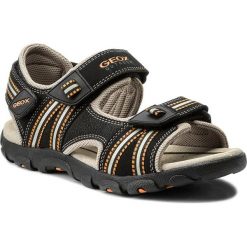 Sandały GEOX - J S.Strada A J4224A 0CE14 C0038 D Black/Orange. Czarne sandały męskie marki Geox, ze skóry ekologicznej. Za 309,00 zł.