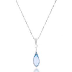 Wspaniały Wisiorek Srebrny - srebro 925, Blue topaz. Niebieskie łańcuszki męskie W.KRUK, srebrne. Za 129,00 zł.