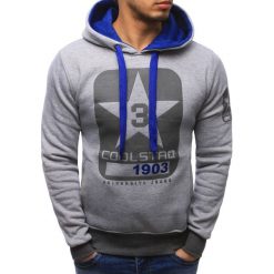 Bluzy męskie: Bluza męska z kapturem szara (bx2293)