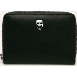 Karl Lagerfeld - Portfel skórzany. Czarne portfele damskie KARL LAGERFELD, bez wzorów, ze skóry. Za 539,90 zł.