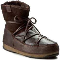 Śniegowce MOON BOOT - Low Mix 24006100002 Testa Di Moro. Pomarańczowe śniegowce damskie Moon Boot, ze skóry, bez zapięcia. W wyprzedaży za 659,00 zł.